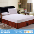 Telas decorativas de pano de linho de alta qualidade do hotel cinco estrelas hotel 100% poliéster cama equipada saia de cama